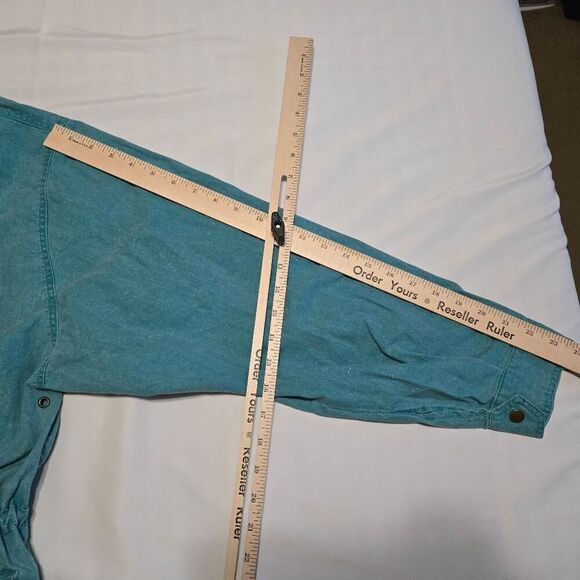 VINTAGE BEACH BLVD CHORE COAT GREEN 100% COTTON GREENPEACE MENS SIZE LARGE - Picture 8 of 10